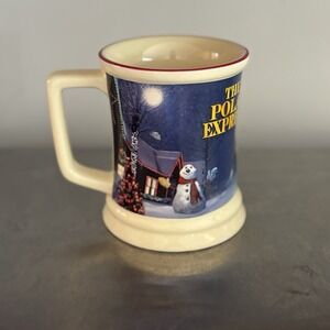 The Polar Express Mug Cup BELIEVE 3D Raised Ceramic Hot Chocolate Coffee Ticket